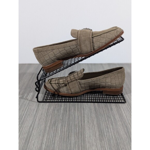 Vince Camuto VC-Cenkanda Tailored Buckle Loafers Size 6.5M / 37 Tan Stone - Picture 4 of 8